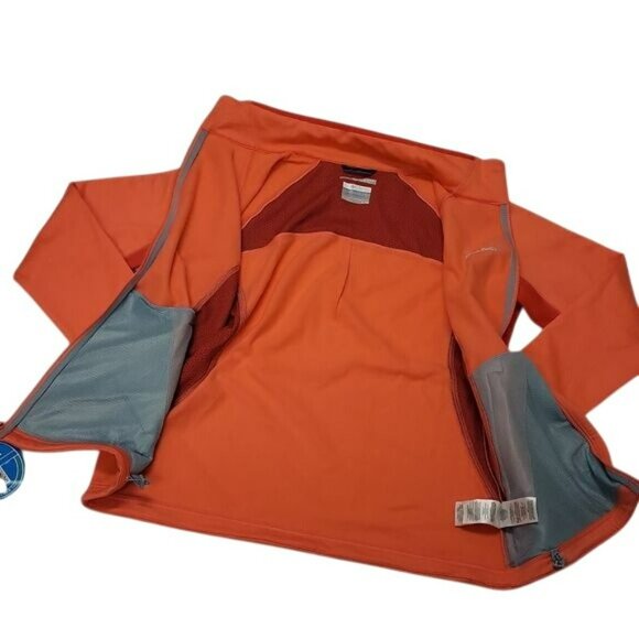 Columbia Evap Change Fleece Jacket Zip Up Orange Peach Womens Extra Large XL NWT - Picture 3 of 16